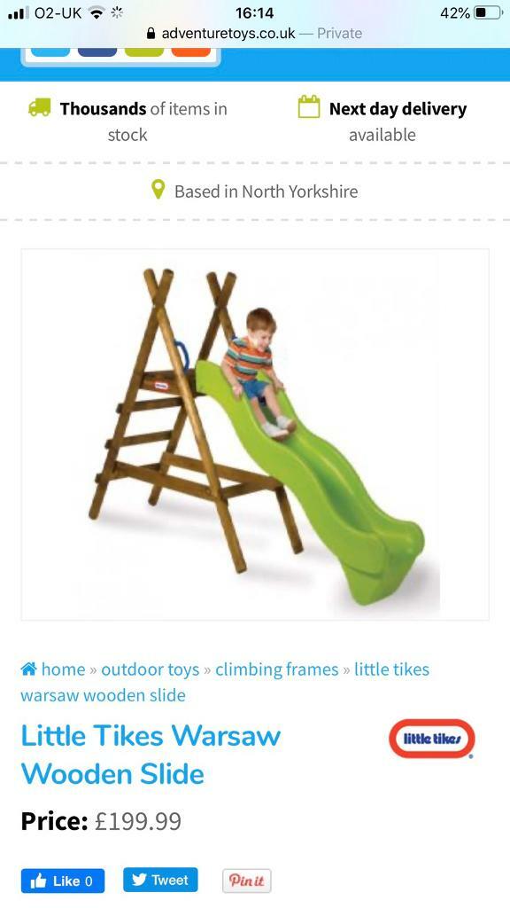 little tikes warsaw wooden slide